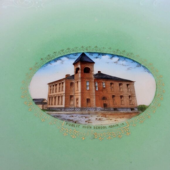 Antique Advertising Plate Wheelock Austria Powel Drug Adair Iowa High School 8" - Picture 7 of 8